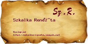 Szkalka Renáta névjegykártya